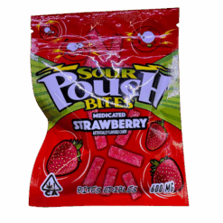 SOUR POUCH BITES STRAWBERRY-600mg