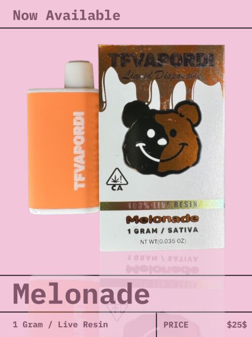 TFVAPORDI  MELONADE   Live Resin-1g Disposable