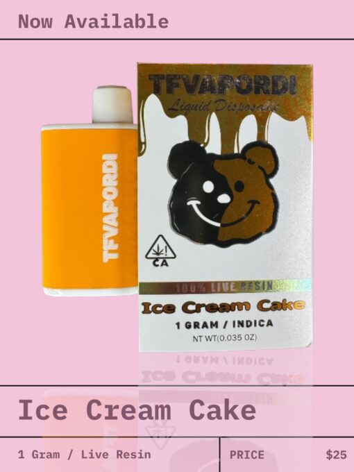 TFVAPORDI  ICE CREAM CAKE   Live Resin-1g Disposable
