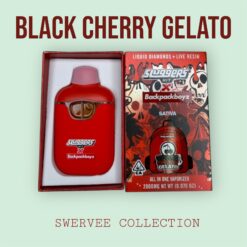 SLUGGERS  BLACK CHERRY GELATO  Liquid Diamonds + LIVE RESIN , 2g Disposable