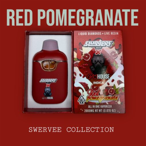 SLUGGERS  RED POMEGRANATE  Liquid Diamonds + LIVE RESIN  ,2g Disposable