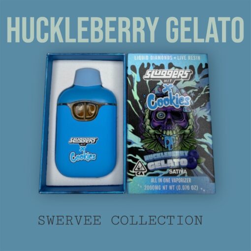 SLUGGERS  HUCKLEBERRY GELATO  Liquid Diamonds + LIVE RESIN  ,2g Disposable