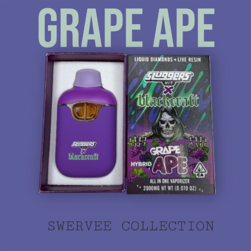 SLUGGERS  GRAPE APE  Liquid Diamonds + LIVE RESIN  ,2g Disposable