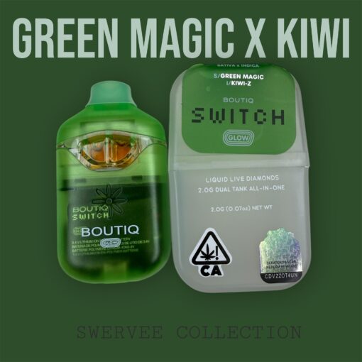 BOUTIQ SWITCH  GREEN MAGIC x KIWI-Z  Liquid Live Diamonds-2g Disposable
