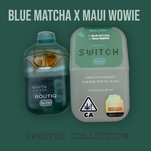 BOUTIQ SWITCH  BLUE MATCHA x MAUI WOWIE  Liquid Live Diamonds-2g Disposable