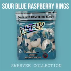 SOUR BLUE RASPBERRY RINGS -600mg