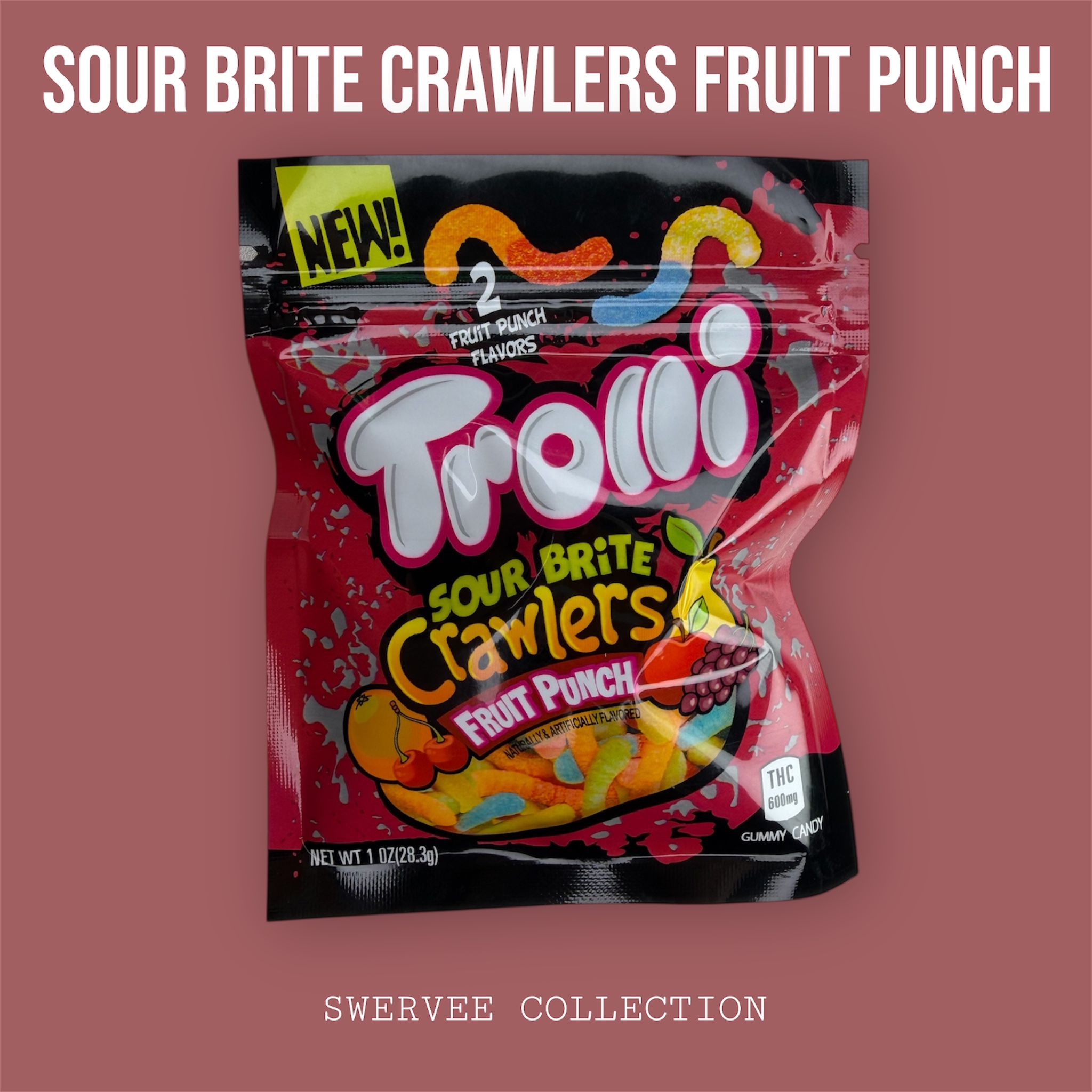SOUR BRITE CRAWLERS FRUIT PUNCH-600mg