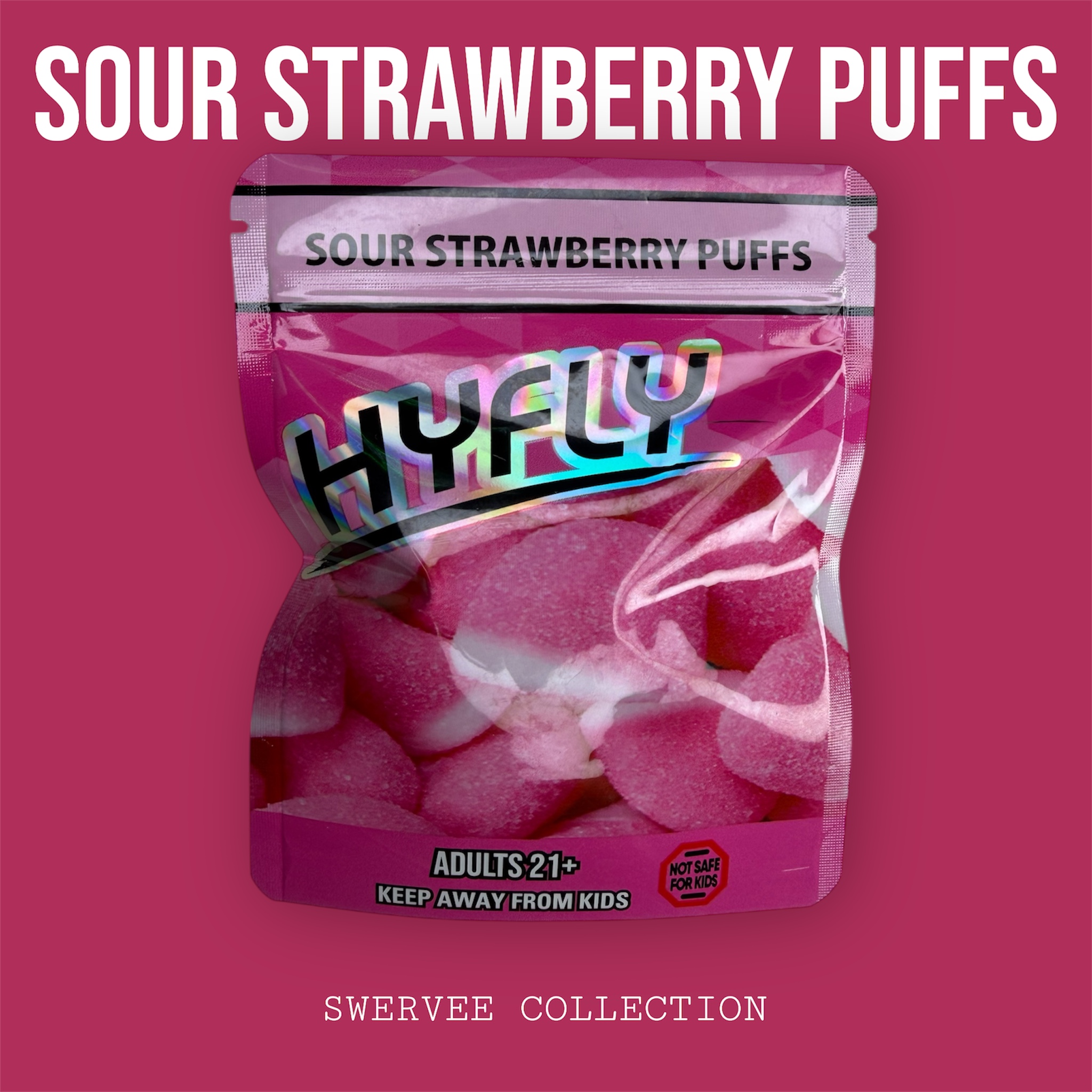 SOUR STRAWBERRY PUFFS-600mg