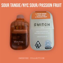 SWITCH BOUTIQ V5 NEW GENERATION TRIPLE TANK  Sour Tangie/NYC Sour/Passion Fruit  2g Disposable