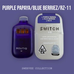 SWITCH BOUTIQ V5 NEW GENERATION TRIPLE TANK  Purple Papaya/Blue Berriez/RZ-11  2g Disposable