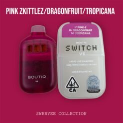 SWITCH BOUTIQ V5 NEW GENERATION TRIPLE TANK  Pink Zkittlez/Dragonfruit/Tropicana  2g Disposable
