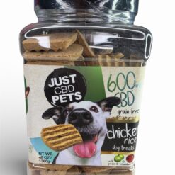 JUST CBD PETS-CHICKEN RICE DOG TREATS 600MG CBD-( PETS ONLY )