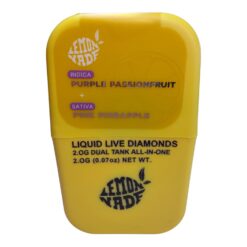 LEMONNADE/ Purple Passionfruit X Pink Pineapple  (INDICAxSATIVA) LIQUID LIVE DIAMONDS 2g Disposable