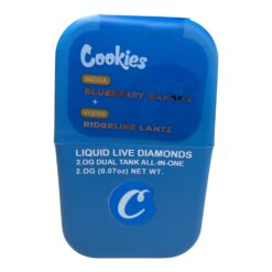 COOKIES/ Blueberry Banana X Ridgeline Lantz  (INDICAxHYBRID) LIQUID LIVE DIAMONDS 2g Disposable