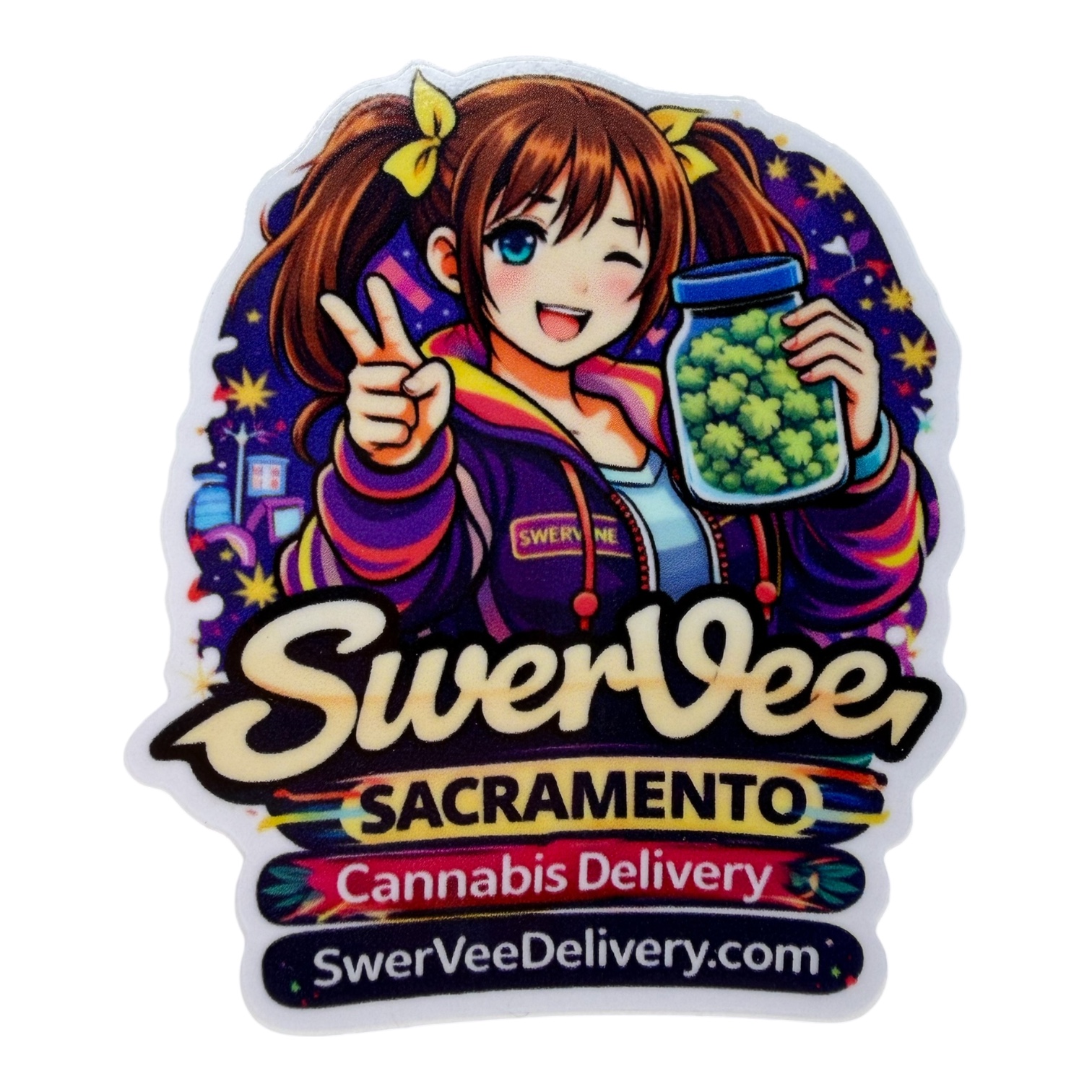 SWERVEE DELIVERY- LIMITED EDITION ANIME STICKER 3"inch