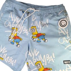 NEFF-🔥AYE CARUMBA BART SIMPSON SWERVEE SUMMER COLLECTION SHORTS  (MEDIUM)
